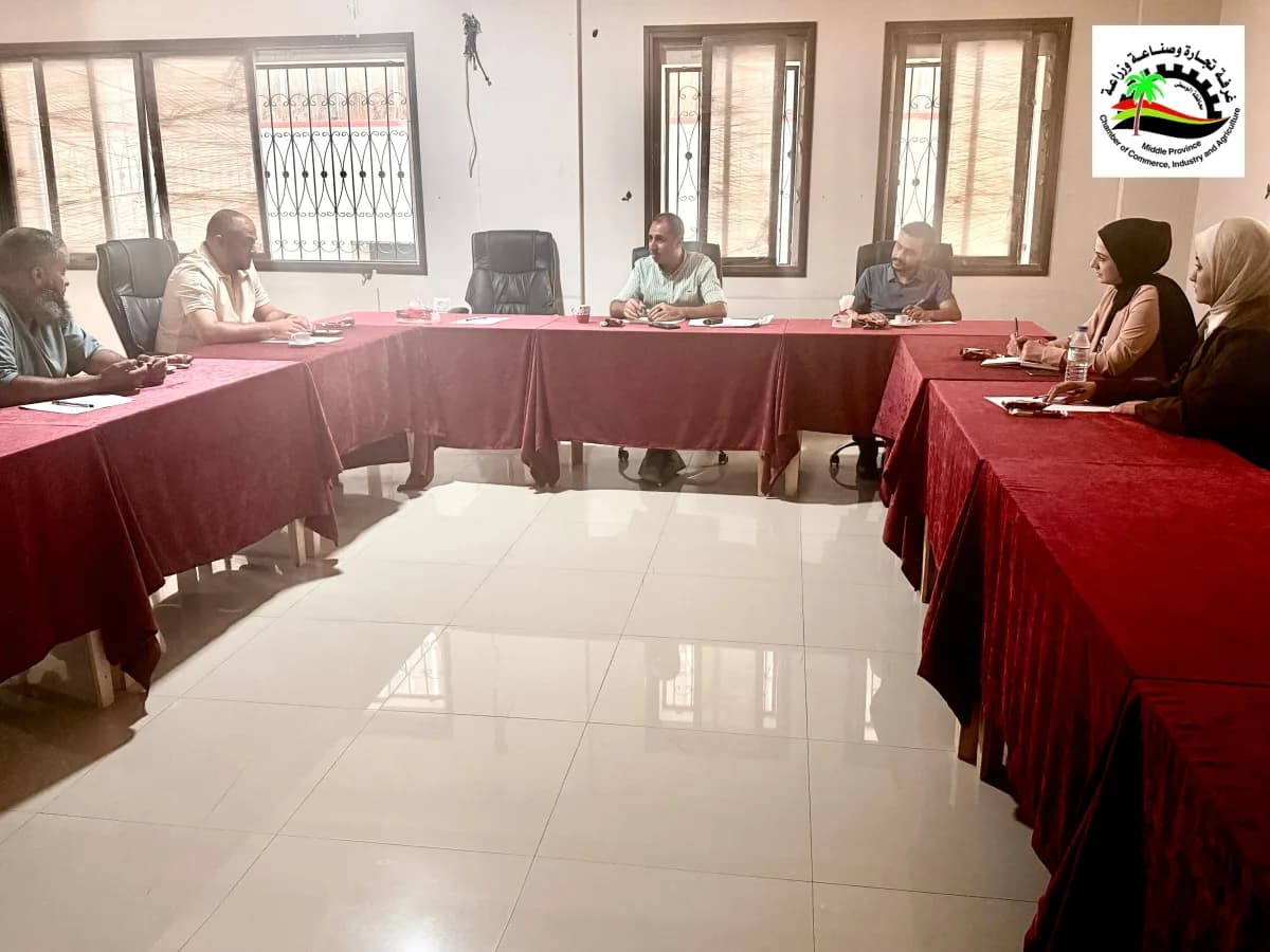 Joint Meeting Between the Central Governorate Chamber of Commerce, Industry and Agriculture and Al-Zawaida Municipality to Discuss the "Support and Regulation of Local Markets" Project